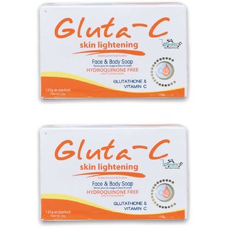                       Gluta C Intensive Whitening Face And Body Soap (Pack of 2, 135g Each)                                              