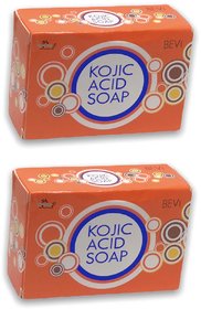 BEVI Kojic Acid Soap For Skin Brighiting And Hyper Pigmentation Soap 140g (Pack of 2, 135g Each)