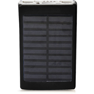 Raptech RT-127 Power 15000mAh Lithium-ion Power Bank/Fast Charging 2 Output Power Bank Solar Charging Power Bank (Black)