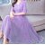 Raabta Fashion Women'S Purple Plain Georgette Round Neck Maxi Dress