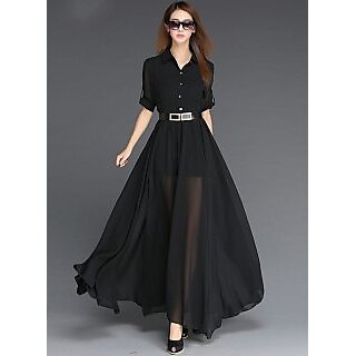 Ft Black Side Cut Dress