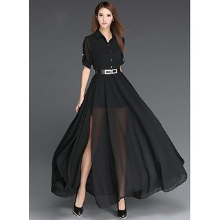 side cut gown