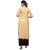 Today Deal Beige Slub Cotton Embroidered Stitched Kurta with Palazzo