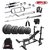 Sporto Fitness Rubberised 50 Kg Home Gym Set with  3 Ft Curl+ 5 Ft Plain Rod and One Pair DRods Comes with 8 in 1 Bench