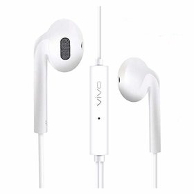 EXCLUSIVE NEW Boom Bass Wired in-Ear Headphones with mic Compatible with All Smartphones (White)