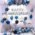 I Q Creations Happy Anniversary Foil Silver+Stars(10inches) Silver, Blue(3 each)+30 Metallic Balloons(Blue,Black,Silver)