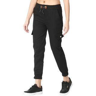 BuyNewTrend Skinny Black Side Pocket Twil Pencil Jogger Jeans For Women-2472