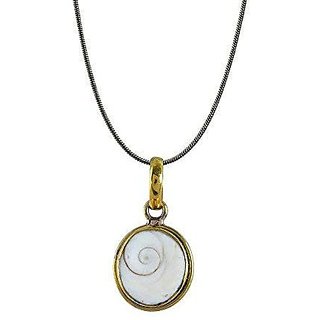                      Natural gomati chakra locket original stone gold plated pendant by Ceylonmine                                              