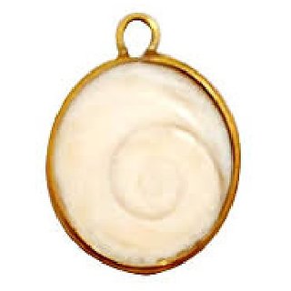                       Natural gomati chakra locket original stone gold plated pendant by Ceylonmine                                              