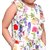 FATFISH Girls Crepe Floral Printed Jumpsuit in Multi Color White