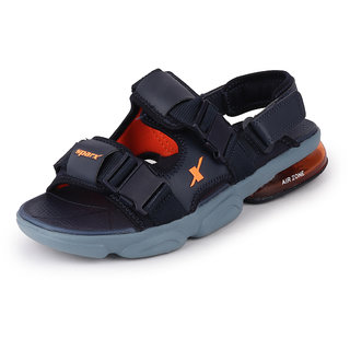 Sparx Men s Navy Blue Orange Sports Outdoor Sandals Floaters
