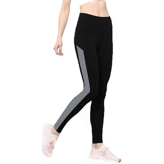 RDS Wear Women Black Track Pant with Sides Colour Grey