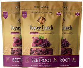 Dogsee Crunch Beetroot Freeze-Dried Beet Dog Treats (Pack of 3)
