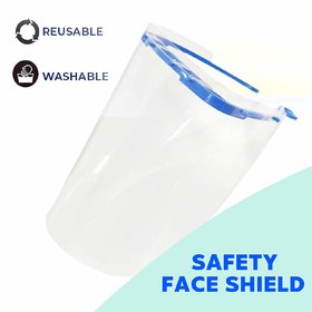 Samurai Transparent Protective Face Shield  Anti-Fog Splash Proof with Clear Film  Elastic Band - Set of 3 pcs