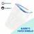 Samurai Transparent Protective Face Shield  Anti-Fog Splash Proof With Clear Film  Elastic Band - Set of 2 pcs.