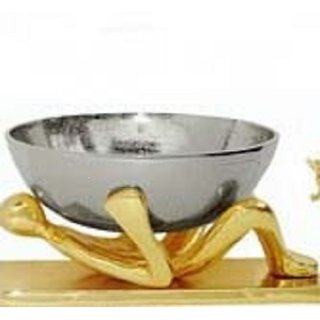 METALCRAFTS Unique showpiece for centre table, dinning table, for arranging flowers, keeping fruits, serving snacks
