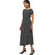 Saadhvi Black Crepe Polka Dot Print Stitched Dress