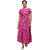 Saadhvi Pink Crepe Floral Print Stitched Dress