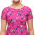 Saadhvi Pink Crepe Floral Print Stitched Dress