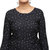 Saadhvi Black Crepe Abstract Print Stitched Dress