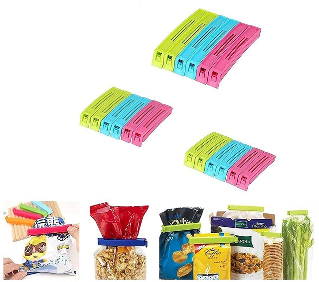 Buy Kudos 18pc 3 Different Size Plastic Food Snack Bag Pouch Clip Sealer For Keeping Food Fresh For Home Kitchen Camping Online Get 58 Off