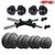 Ironlife Fitness Rubber 100 Kg Home Gym Set with 3 Ft Curl+5 Ft Plain Rod and One Pair DRods Comes with 5 in 1 Bench
