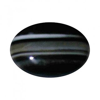                       Hoseki Sulemani Hakik Gemstone Akik Stone 10.60 Ratti Balck Color Oval Shape for Unisex                                              
