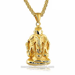 Gold Plated Vighna Ganesh ji Pendant For Men Women BY CEYLONMINE Gold Plated Vighna Ganesh ji Pendant For Men Women BY CEYLONMINE