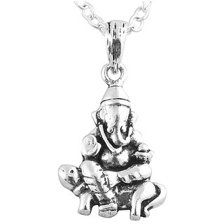                       Ganesh Ganapati Religious 92.5 Sterling Silver Metal Pendant for Men and Women                                              