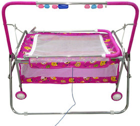 Oh Baby'' Baby  multicolor  best on super quality STELL PIPE cradles and bassinet (JHULLA and PALNA),crib cum stroller,