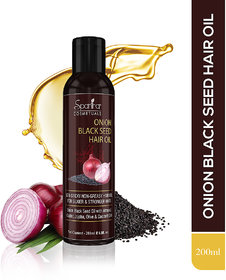 Spantra Onion Black Seed Hair Oil contains red oil extract  for Anti Hairfall, Anti Dandruff, Split Ends,200ml