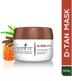 Spantra De Tan Mask for Tan Removal Radiant Glow, infused with Kojic Acid, Liquorice and Honey, Suit all skin types,500g