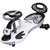 ''OH BABY'' BABY PANDA MAGIC CAR WITH BLACK AND WHITE RIDE ON CAR WITH LIGHT AND MUSIC WITH BACK SUPPORT 80 KG WEIGHT CA