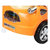OH BABY'' BABY MAGIC CAR WITH BLACK AND WHITE RIDE ON CAR WITH LIGHT AND MUSIC WITH BACK SUPPORT 80 KG WEIGHT CAPACITY F