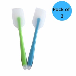                       Alciono Pack of 2 Silicone Spatula Set  Non-Stick, Heat-Resistant, and Food-Grade Safe  All-Purpose Cooking Utensils                                              
