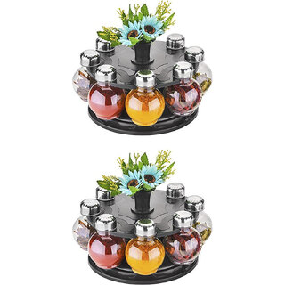                       Silver Shine  Multi Purpose Spice Rack to Spice and Masala for Kitchen Assorted Color Pack Of 2                                              