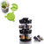 Silver Shine  Multipurpose Spice Rack With 3 in 1  Airtight Container Combo Set Pack Of 2(Assorted Color)