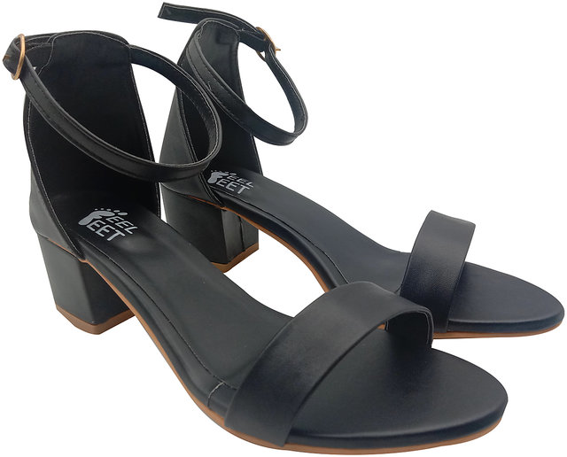 Buy Women Black Formal Sandals Online | Walkway Shoes