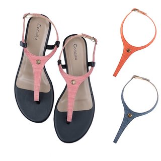 CAMELEO - Plural T Strap Slingback Sandals - Dark-Pink-RED-DARK-BLUE