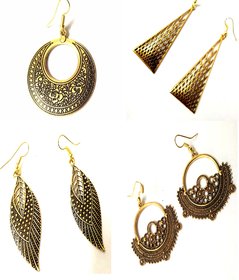 Oxidized Metal With Art Work Fashion Earring