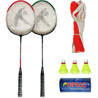 Buy Hipkoo Sports Toofani Badminton Kit Includes 2 Wide Body Rackets ...