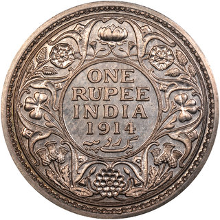                       one rupee 1914 george v unc condition                                              