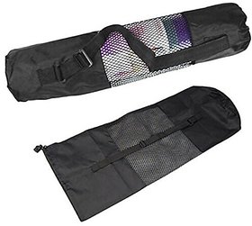 Webshoppers - Yoga Bag mat Carry Exercise mat Carrying Cover with Strap - Black