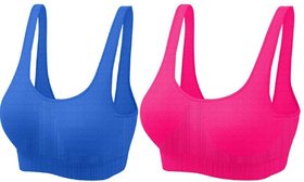 SaiBoutique  Air Bra, Sports Bra, Stretchable Non-Padded and Non-Wired Seamless Bra for Women's and Girls, Free Size