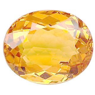                       CEYLONMINE 6.25 ratti topaz stone natural  certified gemstone yellow topaz for men  women                                              