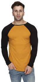 Ravi Corporation Yellow Long Sleeve Cotton T-Shirt for Men
