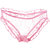Lace Transparent Thong See-through Underwear Net Panties Pink