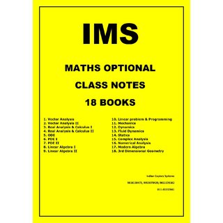 IMS Maths Optional Latest Class Notes