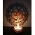 Mayra Creation Golden Wooden Decorative Shadow Divine Ohm Tealight Candle Holder without candle