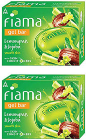 Fiama Gel Bar Lemongrass And Jojoba Smooth Skin 125g Pack 2